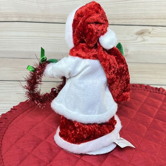 Annalee 2014 Merry Mint Mrs Santa Claus 9” Doll Christmas Wreath w/Tags - 400114 - Picture 6 of 12